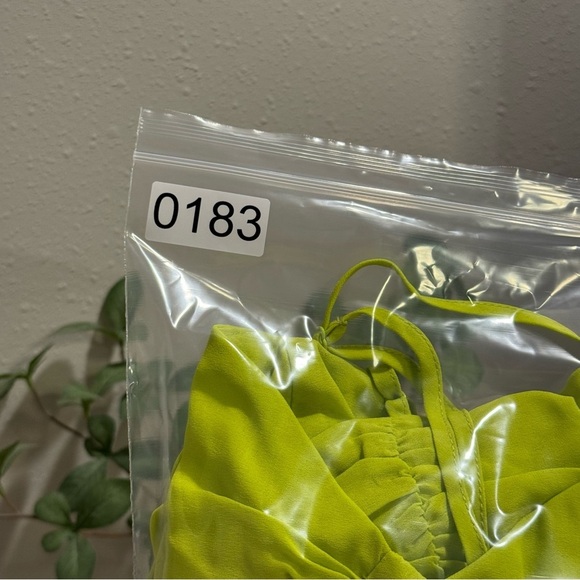 For Love And Lemons NWT XL Green Floral Lorlai Ruched Mini Dress Party Cocktail - Picture 9 of 9